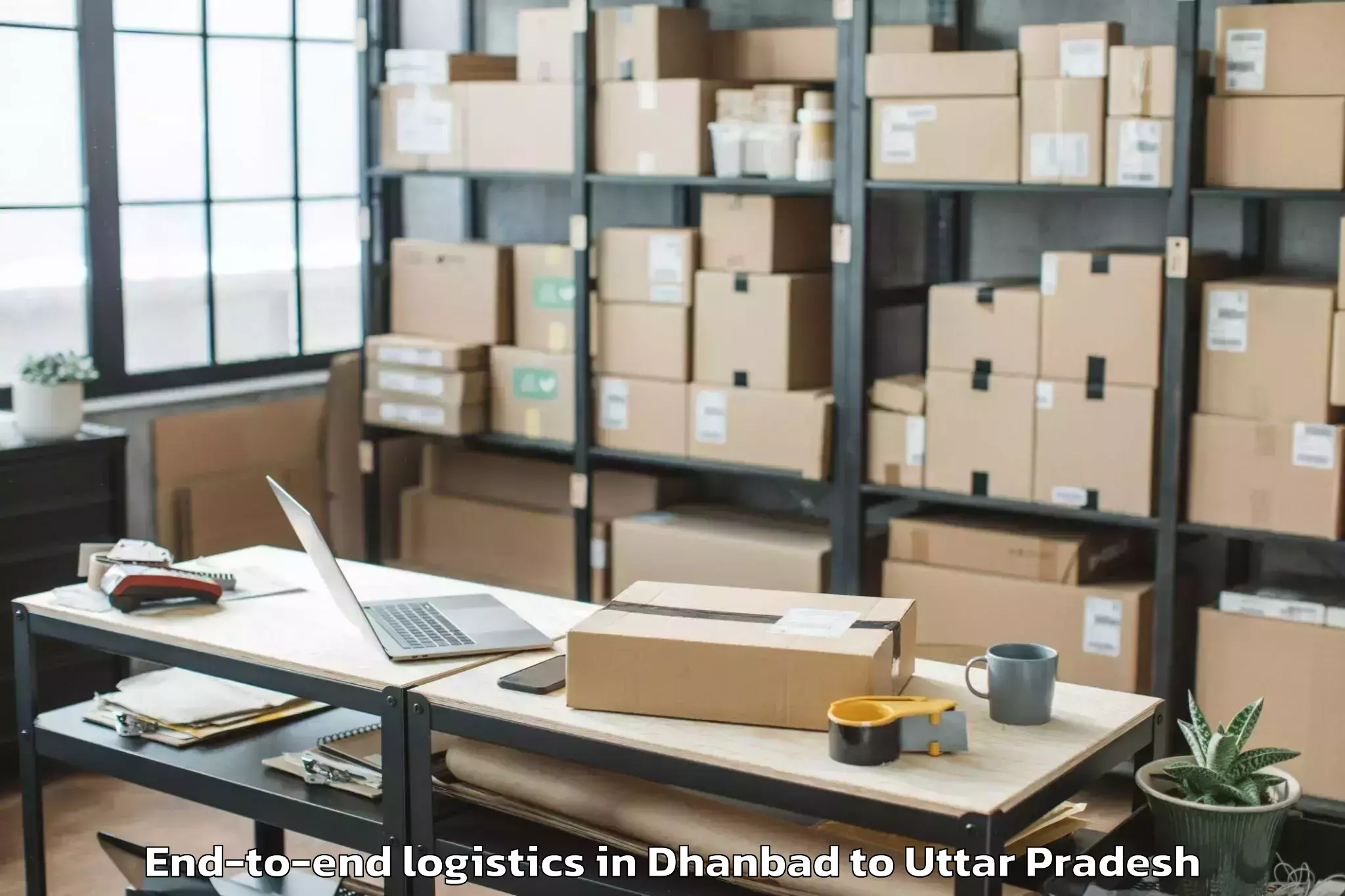 Top Dhanbad to Mariahu End To End Logistics Available